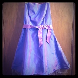 Kiki brand purple and pink Strapless dress